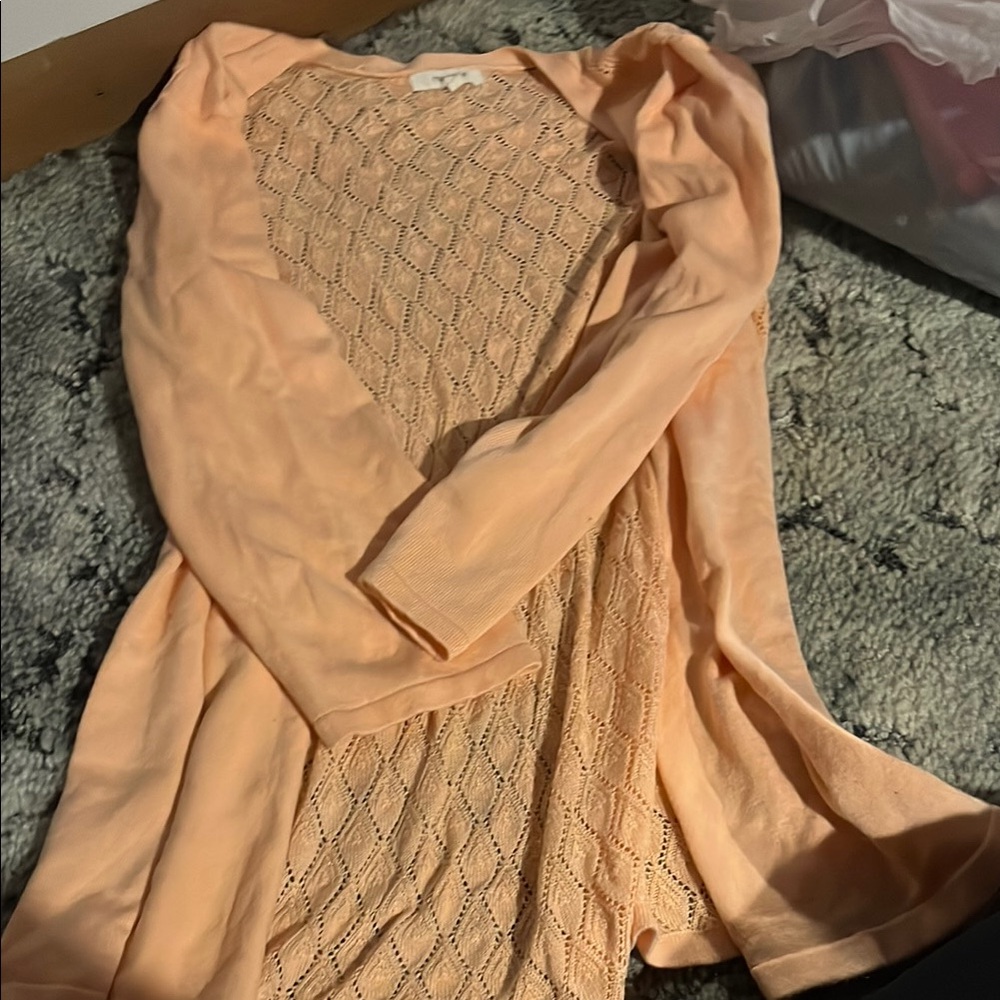 Peach Knit Cardigan
